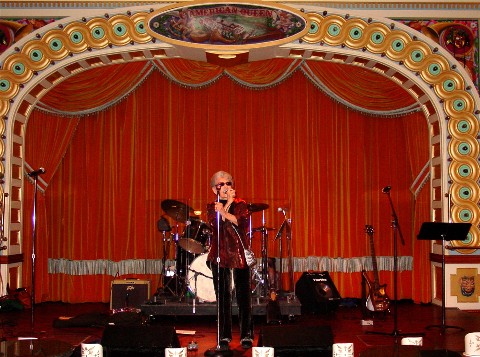 Lillian singing her songs aboard the American Queen Steamer