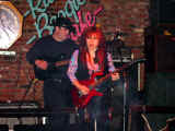 Lu at the Rum Boogie on Beale Street in Memphis, Tn. Jack Cuthrell on bass. Rick Lewis (not seen) is on Drums